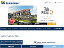 Tablet Screenshot of instalkrakow.dominium.pl