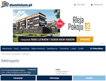 Tablet Screenshot of metropolis.dominium.pl